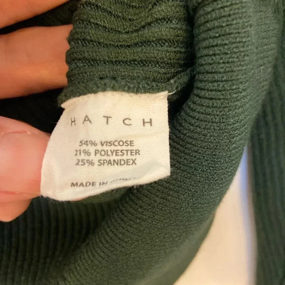 HATCH The Rib Knit Cardigan Olive Size 2 - Picture 9 of 10